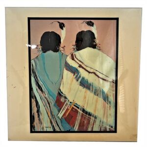 Vintage Dolona Roberts San Geronimo Day Glass Tile Decorative Wall Art